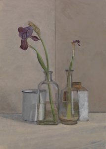 Irises White Cans by William Packer